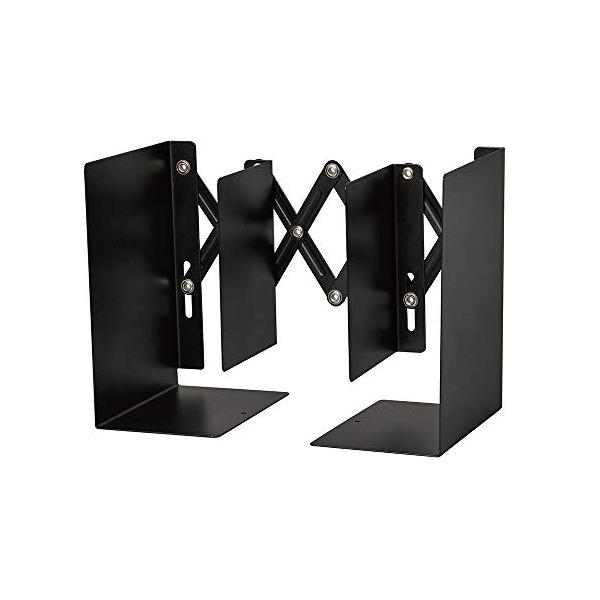 他サイト： カール事務器 伸縮できるブックエンド 倒れない 書籍 A4ファイル収納 整理整頓 ALB-55-K ブラックの商品画像