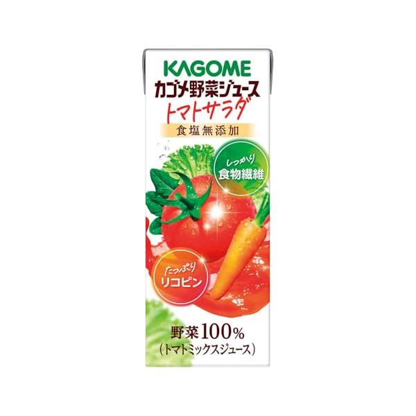 カゴメ 野菜ジュース トマトサラダ 200ml紙パック×24本（食物繊維 リコピン）