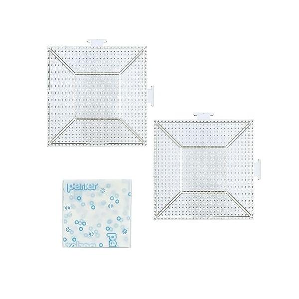 他サイト： カワダ(Kawada) パーラービーズ プレートセット L 四角形(透明) 5才以上 アイロンビーズ おもちゃ ホビー 80-30026の商品画像