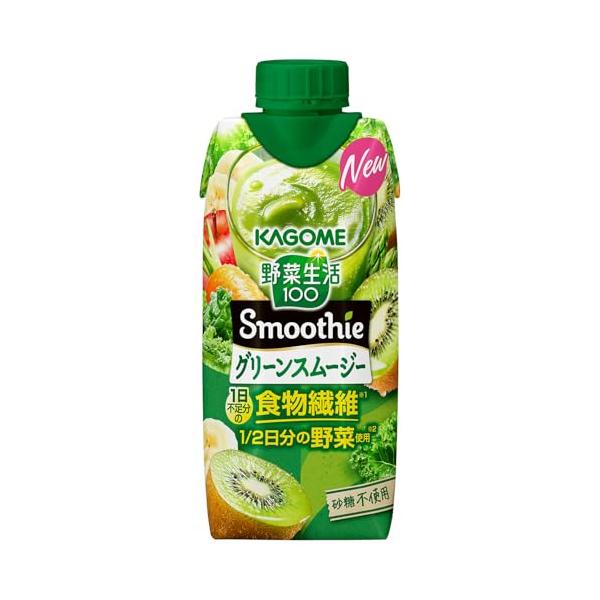 カゴメ 野菜生活100 Smoothie(スムージー)グリーンスムージー 330ml紙パック×12本(砂糖不使用 食物繊維)