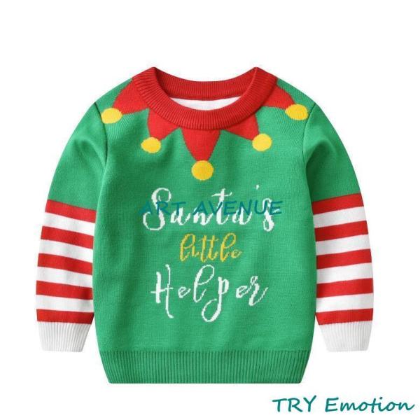 キッズ クリスマスセーター キッズ ニット クリスマスツリー柄 防寒 キッズ 子供 ス ニット 長袖 クリスマス プレゼント パーティ ギフト