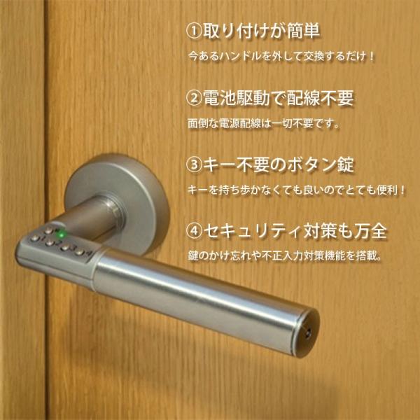 ドアノブ レバーハンドル Miwa 交換 取替 オートロック 暗証番号 取替 Miwa 美和ロック La コードイット Code It コードイット 右勝手 Ci Jps R 防犯 防災専門店 あんしん壱番