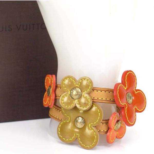 送料無料 ルイヴィトン フラワーレキシントン ブレスレット オレンジ ブラウン レザー フラワー Louis Vuitton 中古 Buyee 日本代购平台 产品购物网站大全 Buyee一站式代购 Bot Online