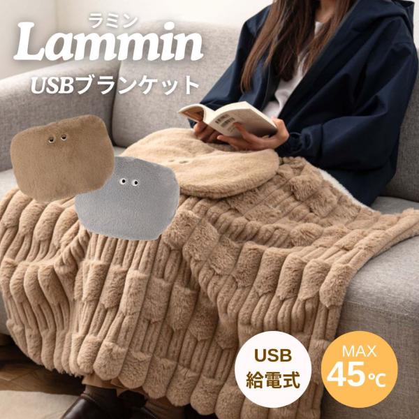 可愛い２タイプの【USBブランケット】モフリン（グレー）・ヌクリン（ブラウン）♪温度調節も可能　電気代が圧倒的に安くヌクヌク暖まります自分用に、プレゼントにおススメです◎サイズ：約幅100×奥行70×高さ2cm◎素材：【ブランケット本体】 ...