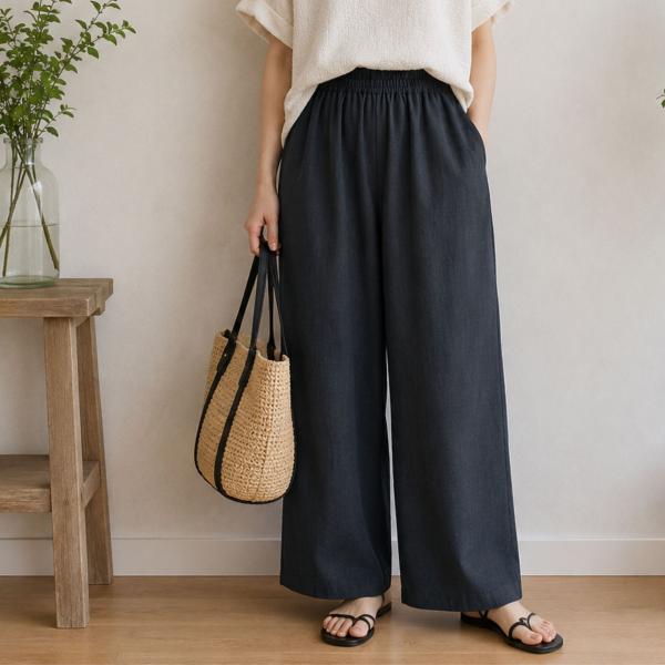 美品　blue ブルー　ワイドパンツ　F