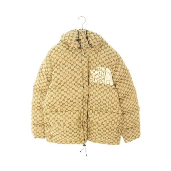 グッチ  ノースフェイス サイズ:L  22SS  670766 Z8APX GGキャンバスボンバーダウンジャケット 中古 OM10 GUCCI（グッチ） ノースフェイス サイズ:L 22SS 670766 Z8APX GG