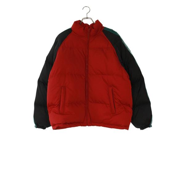 シュプリーム サイズ:M  23AW  Star Sleeve Down Puffer Jacket スターパッチレザー切替ダウンジャケット 中古 SB01 Supreme（シュプリーム） ダウンジャケット サイズ:M 23AW Star Sleeve