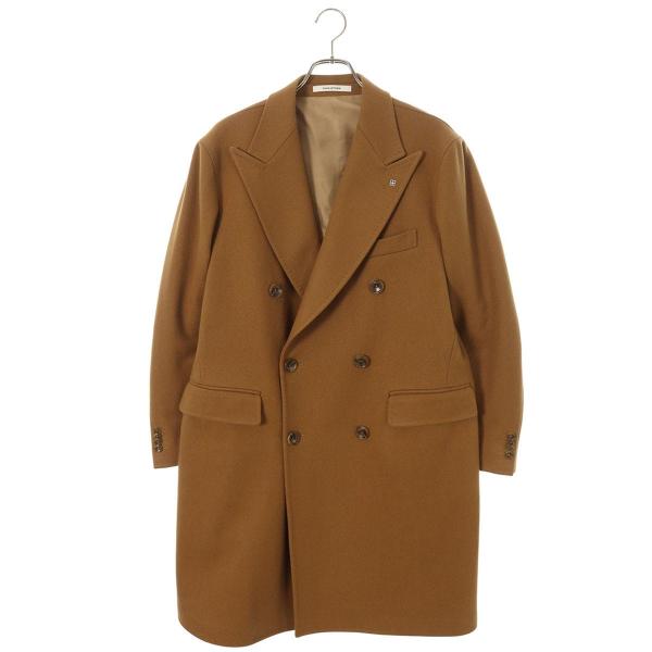 <極美品>TAGLIATORE アンゴラ グレージュ ダブルチェスターコート48 rinkan_10102-260221-0096