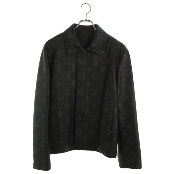 ルイヴィトン  21SS  RM211M MJY HKL04E モノグラム総柄プリントレザージャケット メンズ 46 LOUIS VUITTON（ルイ・ヴィトン） レザージャケット サイズ:46 21SS