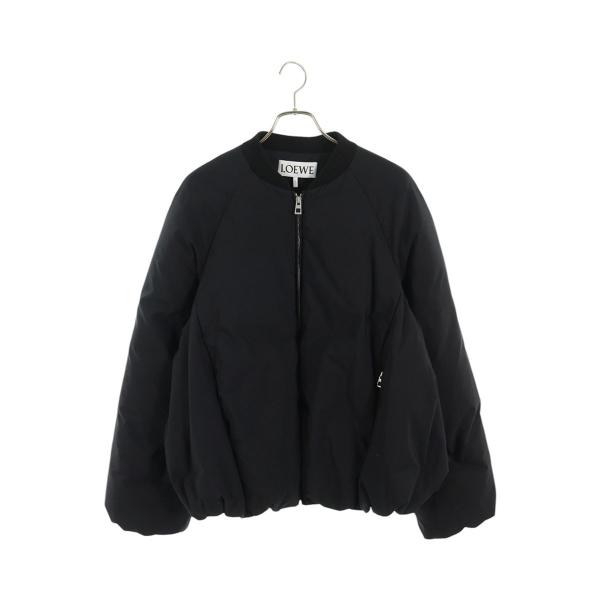 ロエベ サイズ:46  H526Y02W56 バックロゴレザーパッチ付き中綿ボンバーブルゾン 中古 SB01 LOEWE（ロエベ） サイズ:46 H526Y02W56 バックロゴレザーパッチ付き