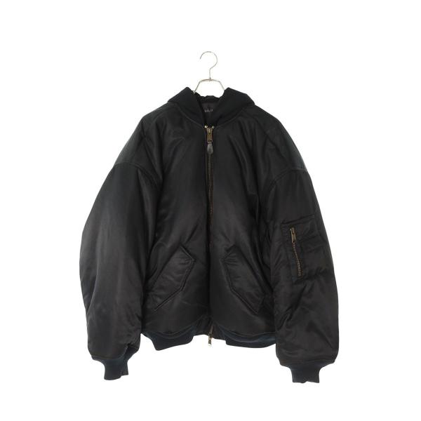 BALENCIAGA サイズ46 ナイロンダウンジャケット BALENCIAGA ロゴ総柄ダウンジャケット サイズ46 ブラック 582998