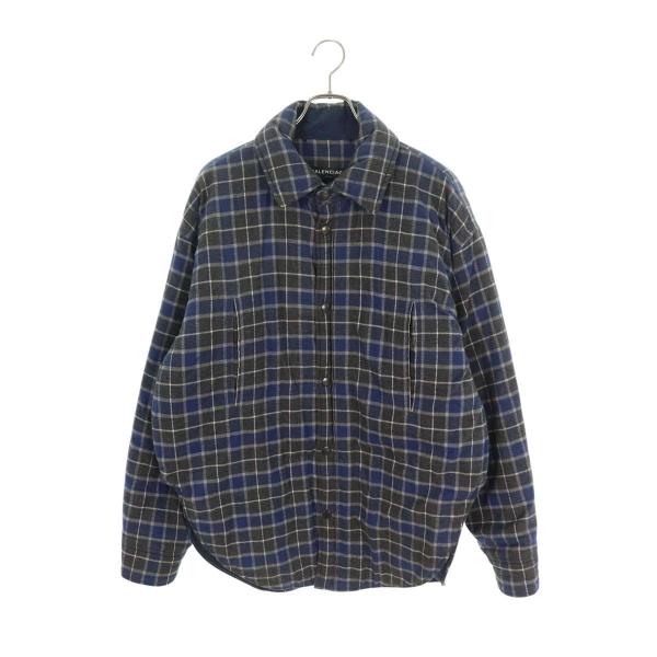 バレンシアガ サイズ:44  17AW  485747 TWB15 中綿入りチェックオーバーサイズブルゾン 中古 SB01 rinkan_10104-250707-0004