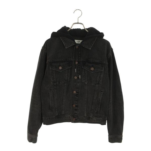 CELINE フード付きデニムジャケット Lサイズ CELINE（セリーヌ） デニムジャケット サイズ:S 2Q472947F ロゴ