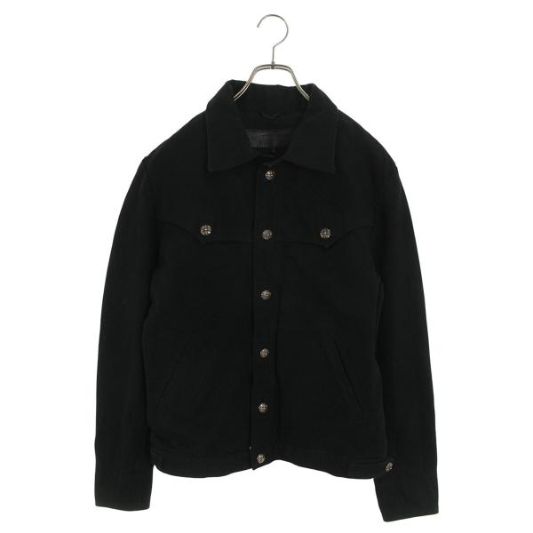 クロムハーツ デニムシャツ フレアニー ホースシューボタン デニムジャケット CHROME HEARTS クロムハーツ Gジャン デニムジャケット 袖レザー