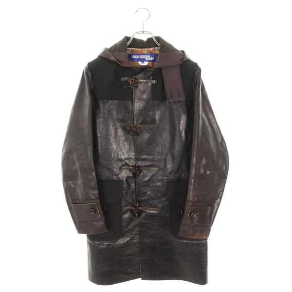 ジュンヤ コムデギャルソン junya レザー ダウンベスト PコートXS 名作 rinkan_10208-260118-0097