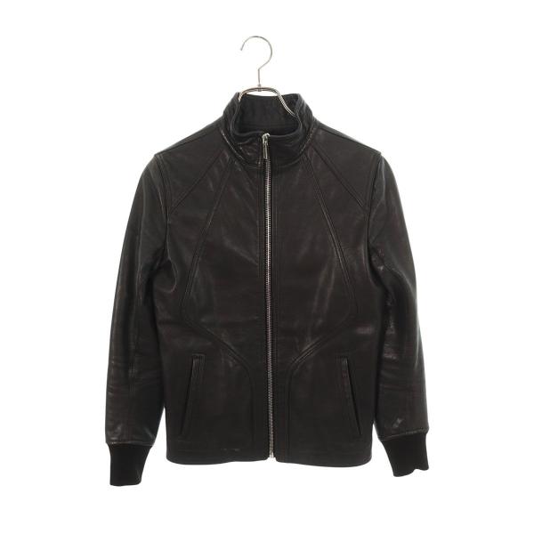 リックオウエンス カウルネック カーブZIPレザージャケット リックオウエンス カウルネック カーブZIPレザージャケット Rick Owens