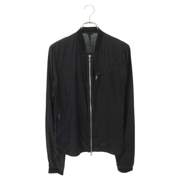 クロムハーツ サイズ:L（JVP） ダブルジップシルク混ブルゾン 中古 GZ11 CHROME HEARTS（クロムハーツ） サイズ:L（JVP） ダブルジップシルク混
