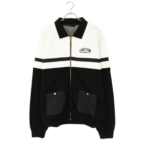 ルイヴィトン サイズ:XXL 25AW RM252MM QBU HTY24W ロゴ刺繍ハイブリッド ジャージージップアップブルゾン 中古 SB01 LOUIS VUITTON（ルイ・ヴィトン） ブルゾン サイズ:XXL 25AW RM252MM
