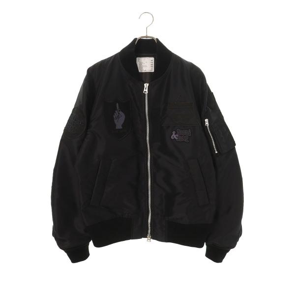 新品 sacai×SPIEWAK MA-1 24-03531M 黒 サイズ2 sacai（サカイ） サイズ:4 24-03524M GONZワッペンMA1ブルゾン 中古