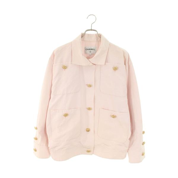 シャネル サイズ:40 P64419V60620 ココマークボタンコットンブルゾン 中古 SB01 CHANEL（シャネル） サイズ:40 P64419V60620 ココマークボタンコットン