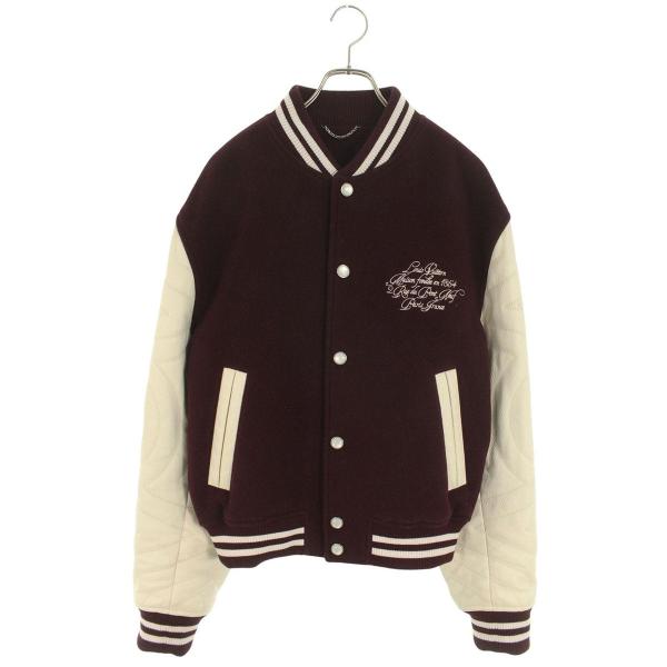 ルイヴィトン サイズ:52  RM251MM BQV HSL12E 袖レザー切替バーシティジャケット スタジャンブルゾン 中古 SS13 LOUIS VUITTON（ルイ・ヴィトン） サイズ:52 RM251MM BQV HSL12E 袖