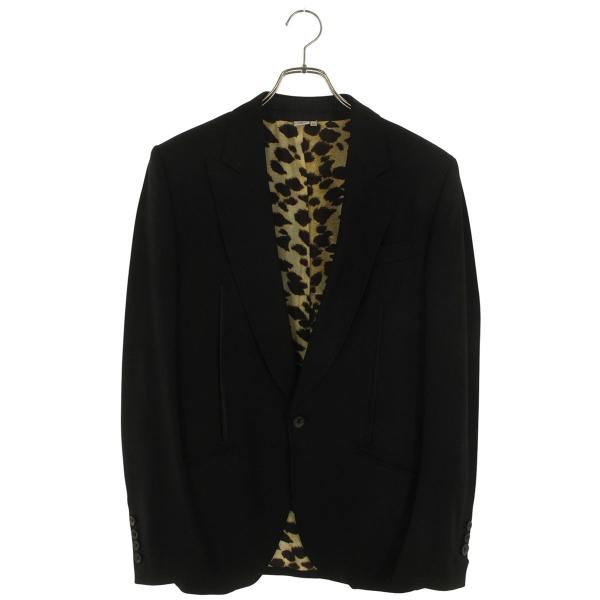 ジョンガリアーノ サイズ:44  7SCM022501 裏地レオパード柄 パイピングテーラードジャケット 中古 BS99 John Galliano（ジョンガリアーノ） サイズ:44 7SCM022501 裏地