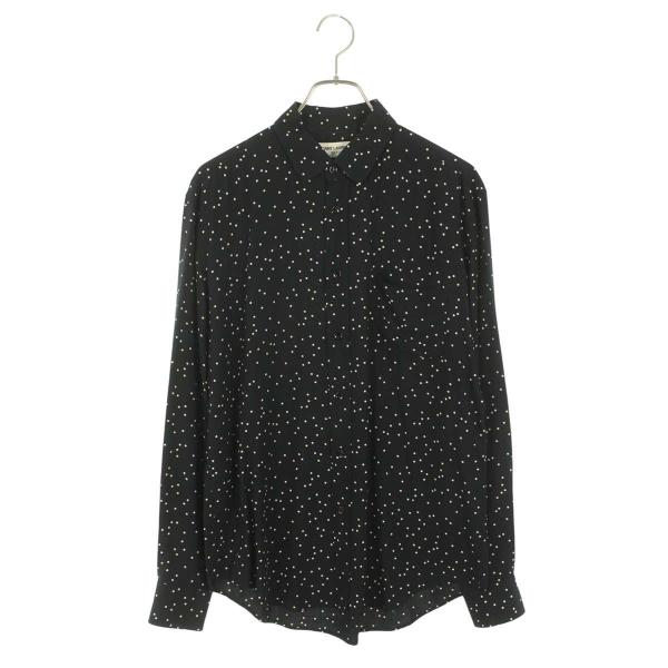 サンローランパリ サイズ:39  411620 Y935L ダメージ加工レーヨンドット長袖シャツ 中古 SB01 rinkan_10312-250504-0005