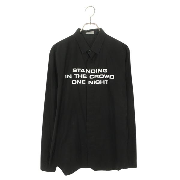 ディオールオム サイズ:41  433C529K0580 英字プリント長袖シャツ 中古 BS99 Dior HOMME ディオールオム サイズ:41 433C529K0580 英字プリント長袖