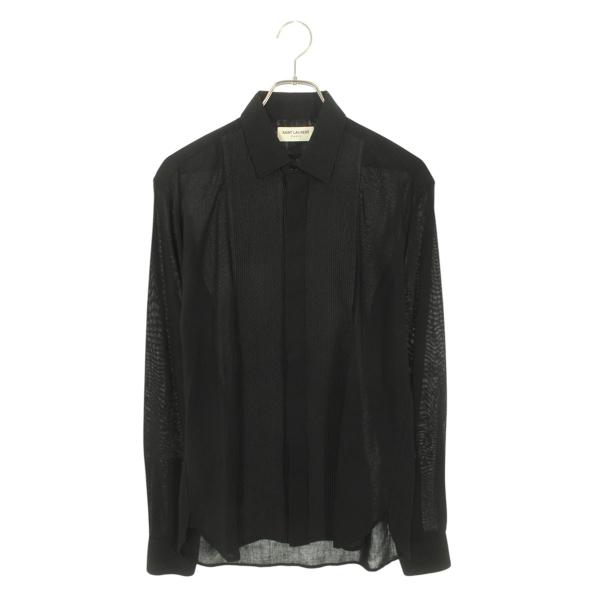 サンローランパリ サイズ:38  485391 Y069R ウール長袖シャツ 中古 BS99 rinkan_10312-250803-0111