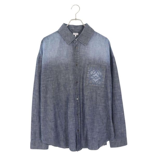 ロエベ サイズ:48  25AW  H526Y05WF1 アナグラムコットンウオッシュド長袖シャツ 新古品 SS13 LOEWE（ロエベ） サイズ:48 25AW H526Y05WF1 アナグラムコットン