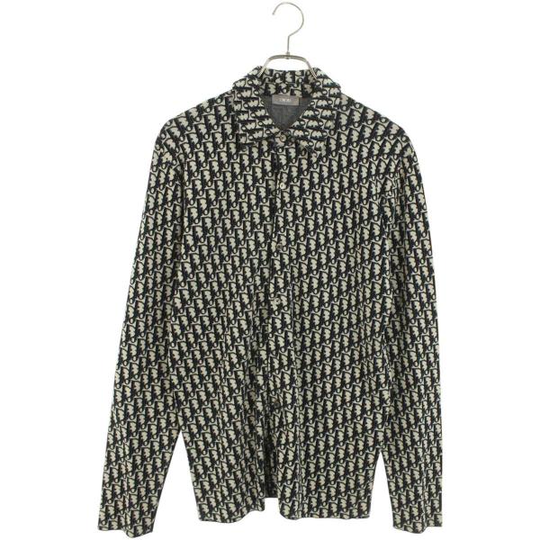 ディオール サイズ:XS  023M550AT099 オブリーク柄総柄ニット長袖シャツ 中古 SS13 ディオール サイズ:XS 023M550AT099 オブリーク柄総柄ニット長袖シャツ