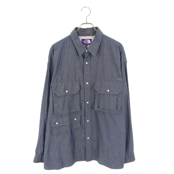 ノースフェイス サイズ:XL  NT3308N Indigo Chambray Field Shirt パープルレーベルフィールド長袖シャツ 中古 BS99 THE NORTH FACE（ザ ノースフェイス） ノースフェイス サイズ:XL