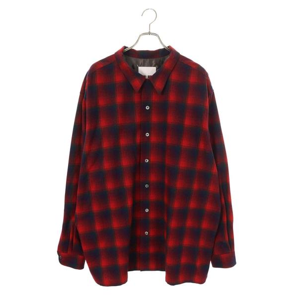 メゾンマルジェラ  ペンドルトン サイズ:46  S67DT0010 フランネルチェックオーバーサイズ長袖シャツ 中古 SB01 rinkan_10312-251003-0001