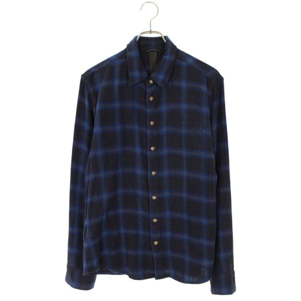 クロムハーツ サイズ:S  LOOSEENDS LS CHECK ルーズエンド クロスパッチ付チェック長袖シャツ 中古 SS07 CHROME HEARTS（クロムハーツ） 長袖シャツ サイズ:S LOOSEENDS LS