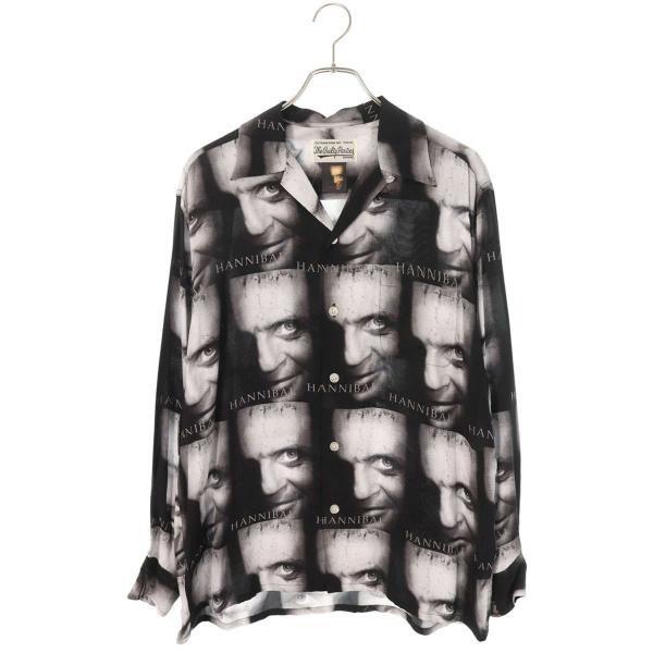 ワコマリア　ハンニバル プリント 長袖シャツ ハンニバル プリント長袖シャツ WACKO MARIA HANNIBAL プリント 長袖