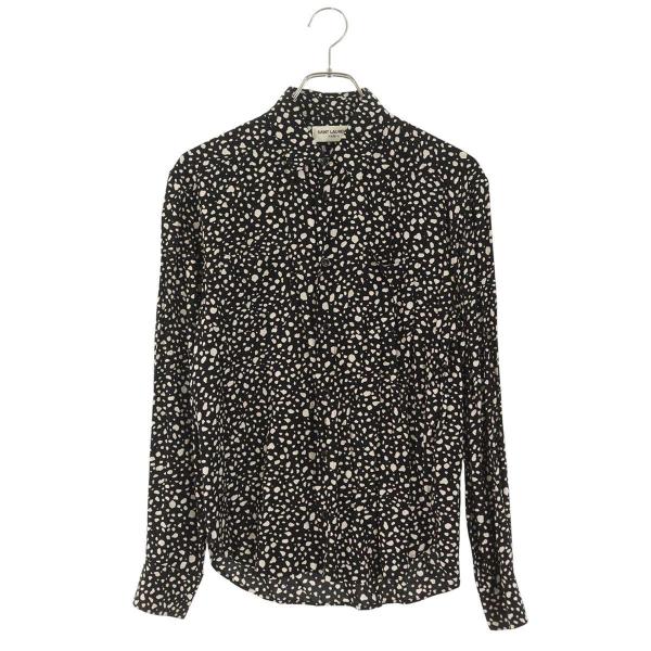サンローランパリ サイズ:36  520149 Y1A78 総柄レーヨン長袖シャツ 中古 BS99 SAINT LAURENT サンローランパリ サイズ:36 520149 Y1A78 総柄レーヨン