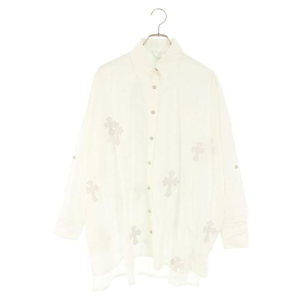 超激レア未使用品　クロムハーツ　マハルキタ クロスパッチ　オーバーサイズシャツ CHROME HEARTS（クロムハーツ） サイズ:S MAHAL KITA マハルキタ