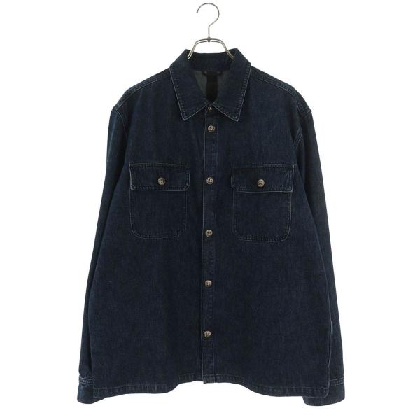クロムハーツ  WORK DOG クロスボールボタンデニム長袖シャツ メンズ XL CHROME HEARTS（クロムハーツ） 長袖シャツ サイズ:XL WORK DOG ワーク