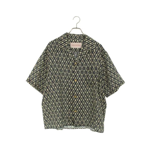 ヴァレンティノ サイズ:46  25SS  6V3AA111AN1 POPELINEボーリング半袖シャツ 中古 BS99 VALENTINO（ヴァレンティノ） サイズ:46 25SS 6V3AA111AN1 POPELINE