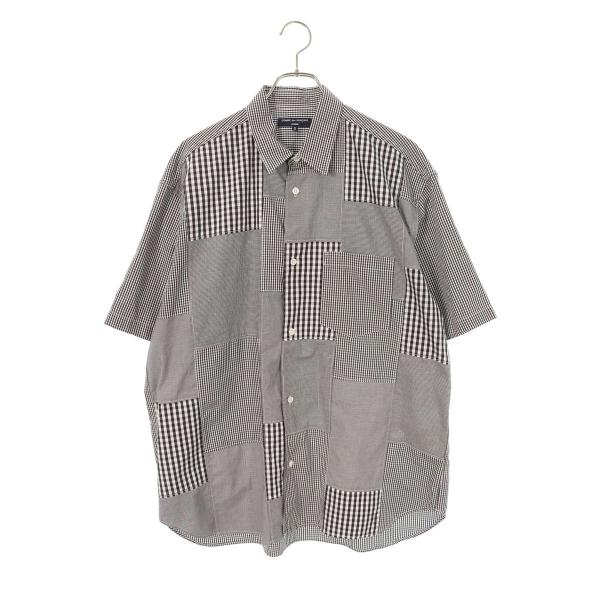 コムデギャルソンオム サイズ:S  HM-B022 パッチワーク半袖シャツ 中古 BS99 COMME des GARCONS HOMME コムデギャルソンオム サイズ:S HM-B022