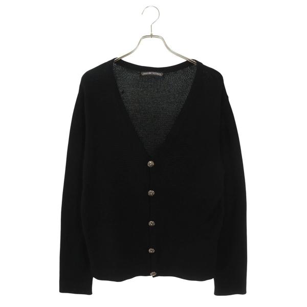 クロムハーツ サイズ:L クロスパッチカシミアニットカーディガン 中古 OK15 CHROME HEARTS（クロムハーツ） サイズ:L クロスパッチカシミアニット