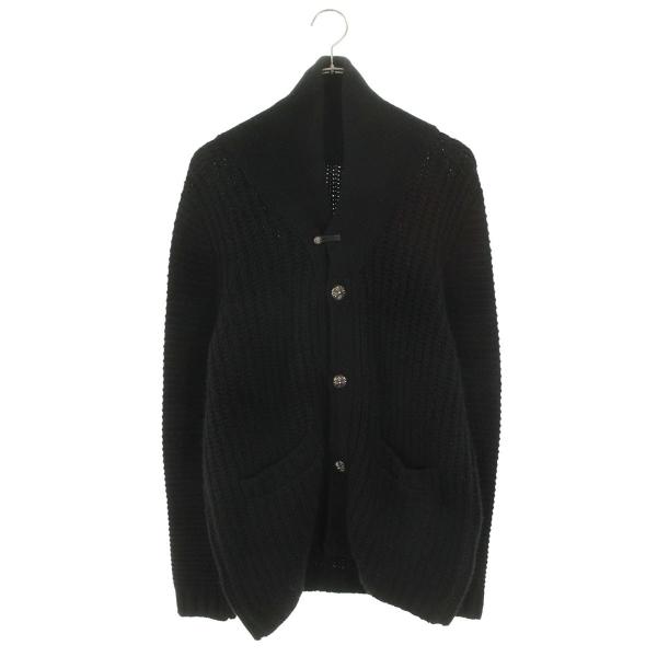 クロムハーツ サイズ:M クロスボールボタンショールカラーカシミアニットカーディガン 中古 OK15 CHROME HEARTS（クロムハーツ） カーディガン サイズ:M クロスボール