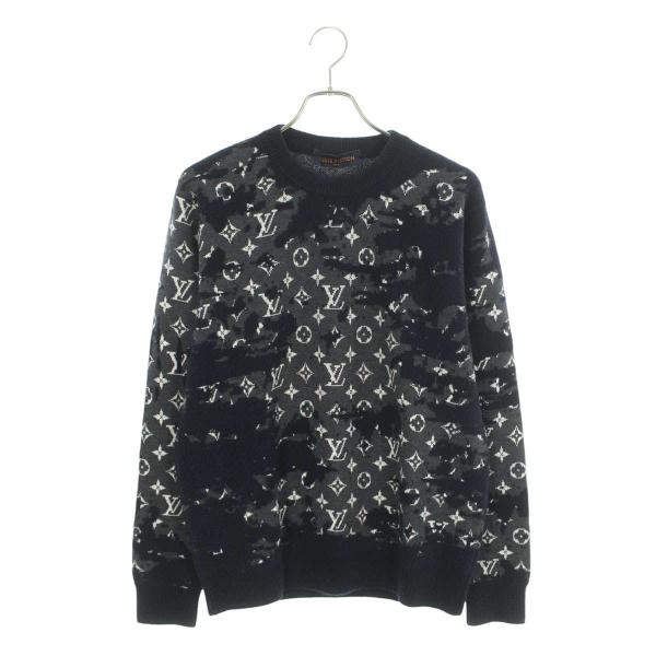 ルイヴィトン  RM211M ZMB HKN03W ディストレストモノグラムクルーネックニット メンズ M LOUIS VUITTON（ルイ・ヴィトン） サイズ:M RM211M ZMB HKN03W