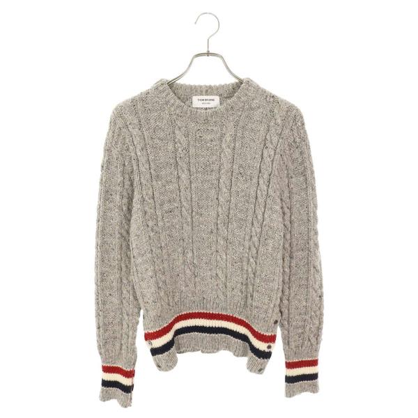 トムブラウン サイズ:3  MKA369A-Y1502055 トリコロールサイドボタンニット 中古 BS99 THOM BROWNE（トム ブラウン） サイズ:3 MKA369A-Y1502055
