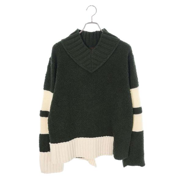sacai パッチワークニットセーター サイズ2 sacai（サカイ） サイズ:2 20AW 20-02403M Wool Knit Pullover