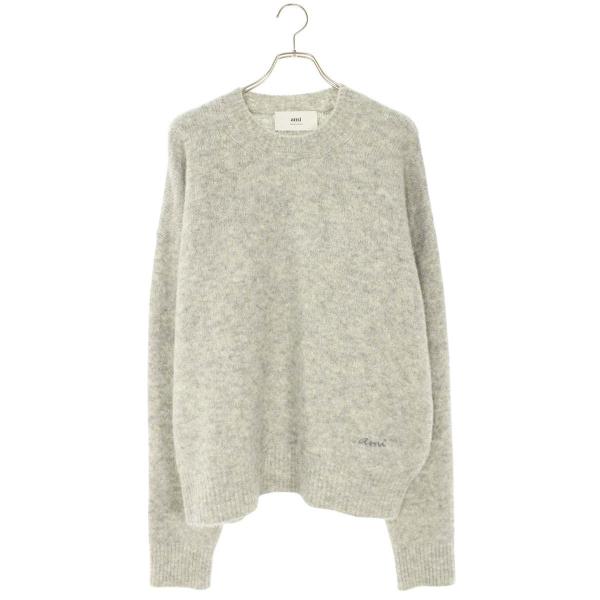 アミアレクサンドルマテュッシ サイズ:XL  25AW  HKS824 ロゴ刺繍ニット 新古品 OM10 AMI Alexandre Mattiussi アミアレクサンドルマテュッシ サイズ:XL