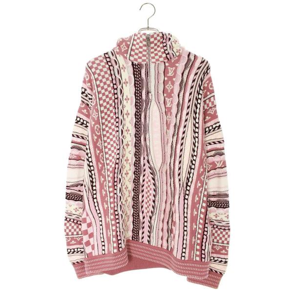 ルイヴィトン サイズ:XXL  RM252M SCW HTN64W マルチ総柄モノグラムハーフジッププルオーバーニット 中古 SB01 rinkan_10416-251014-0338