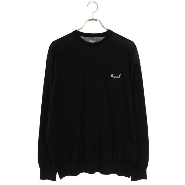 シークエル サイズ:M 25SS SQ-25SS-KN-01 ロゴ刺繍ニット 中古 BS99