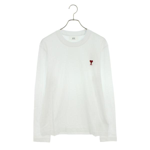 アミアレクサンドルマテュッシ サイズ:XL  24AW  UTS205726 ハートA刺繍長袖カットソー 中古 OM10 AMI Alexandre Mattiussi アミアレクサンドルマテュッシ 長袖