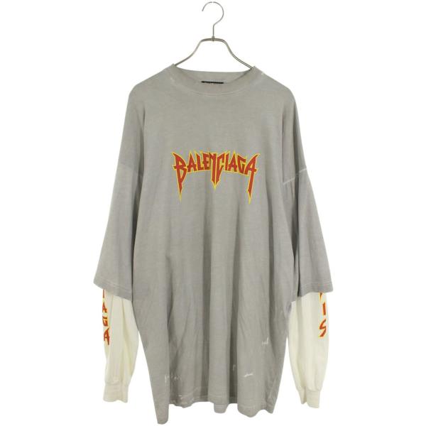 BALENCIAGA 22AW メタルロゴ シャツレイヤード カットソー rinkan_10518-250707-0044